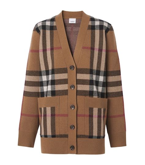 fake burberry cardigan|burberry check wool cardigan.